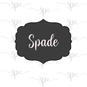 Spade Plaque Cookie Cutter