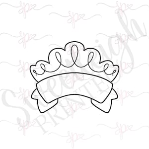Tiara Banner Cookie Cutter