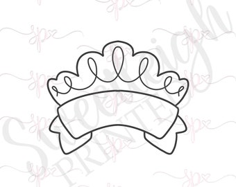 Tiara Banner Cookie Cutter