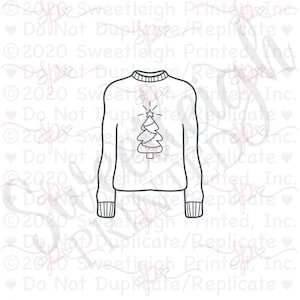 Long Arm Sweater Cookie Cutter