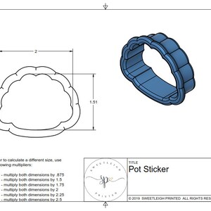 Pot Sticker Cookie Cutter image 3