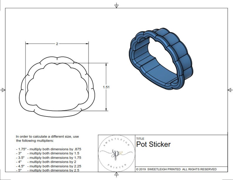 Pot Sticker Cookie Cutter image 3