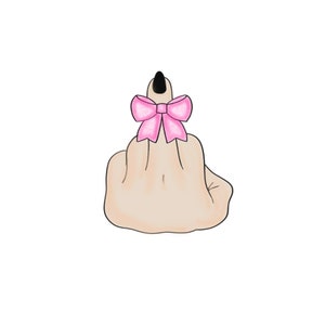 Girly Middle Finger Cookie Cutter