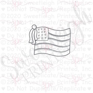 Streamer Flag Cookie Cutter