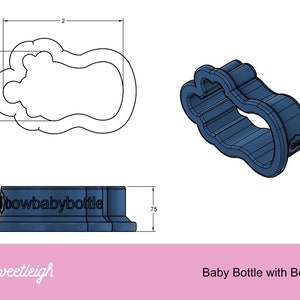 Babyflasche mit Schleife-Ausstechform