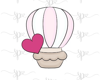 Heißluftballon mit Herz-Ausstechform
