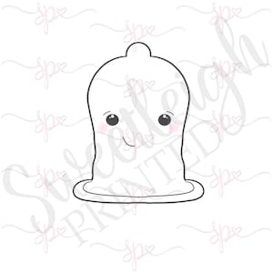 Kawaii Condom Cookie Cutter. Father&#39;s Day Cookie Cutter.