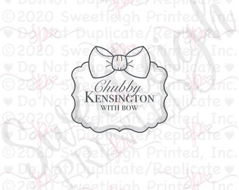 Chubby Kensington with Bow Plaque Cookie Cutter