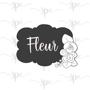 Fleur Plaque Cookie Cutter