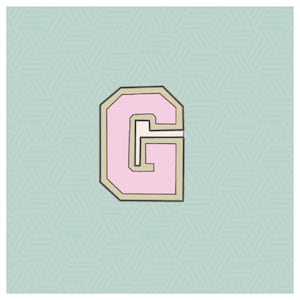 Varsity Letter G Cookie Cutter