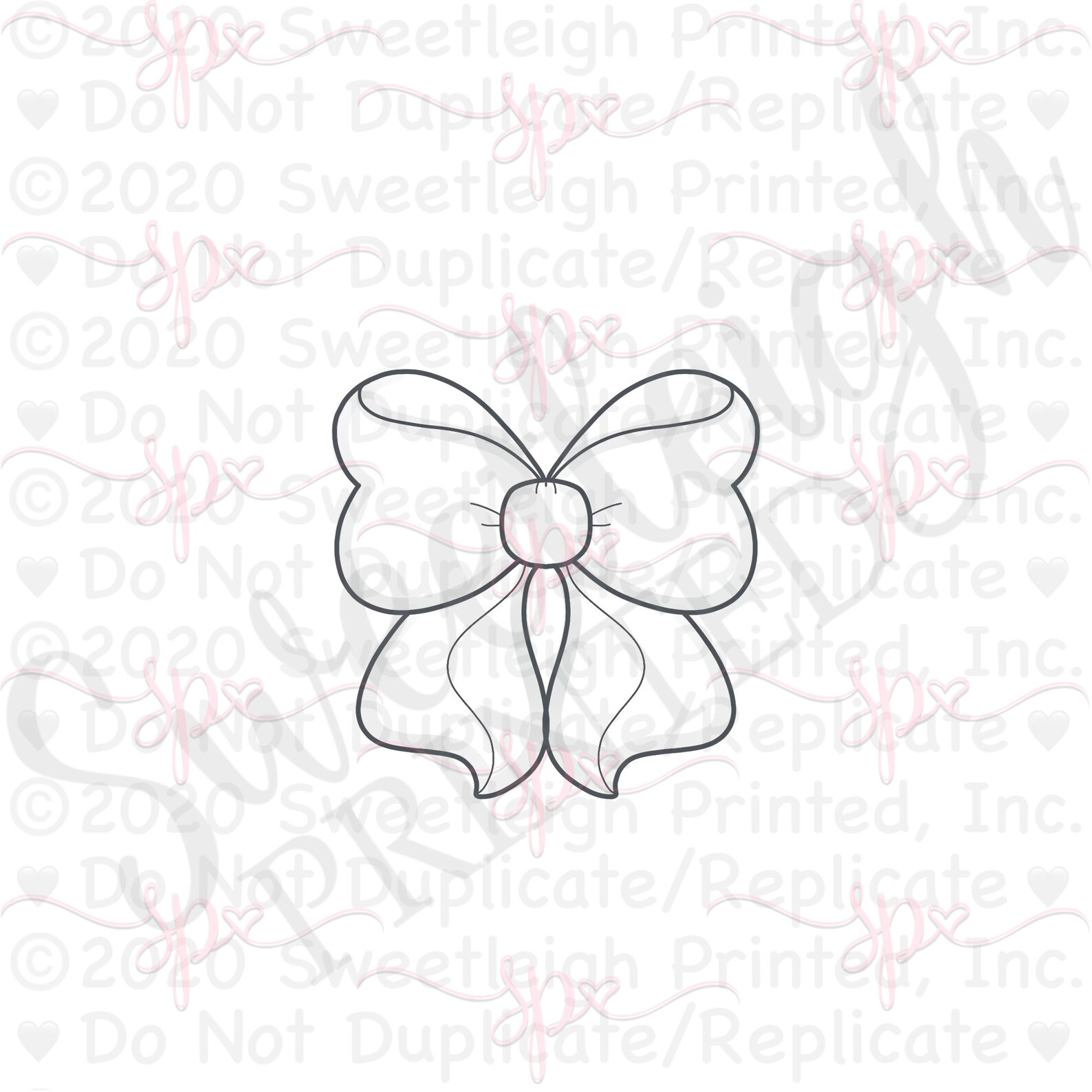 Signature Bow Cookie Cutter Etsy