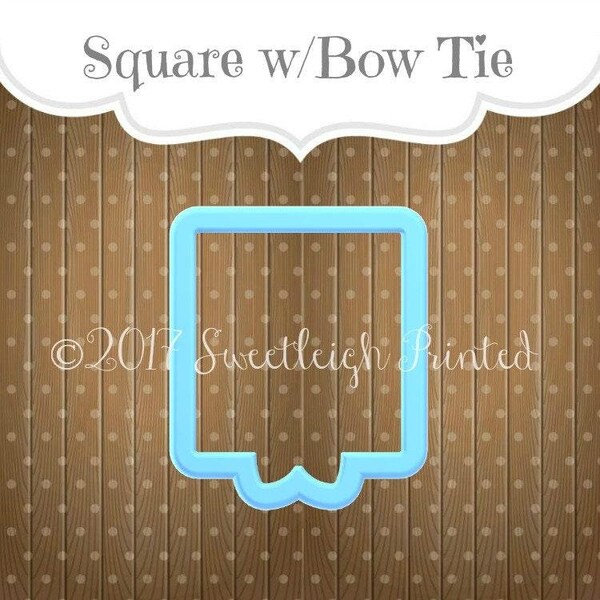 Square with Bow Tie Cookie Cutter