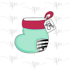 Stocking with Tag Cookie Cutter