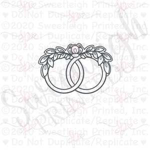 Greenery Interlocking Rings Cookie Cutter