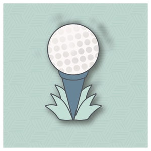 Wysoka foremka do ciastek w kształcie piłki golfowej na tee