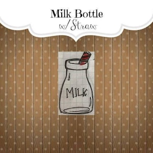 Milk Bottle with Straw Cookie Cutter