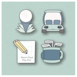 Mini Golf 4 Piece Cookie Cutter Set