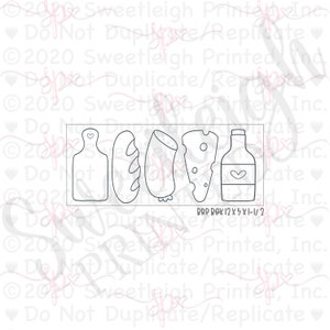 Cheese and Meat Board Set 2 Cookie Cutters