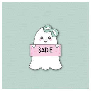 Girly Ghost Plaque 1 Cookie Cutter
