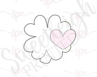 Four Leaf Clover with Heart Cookie Cutter