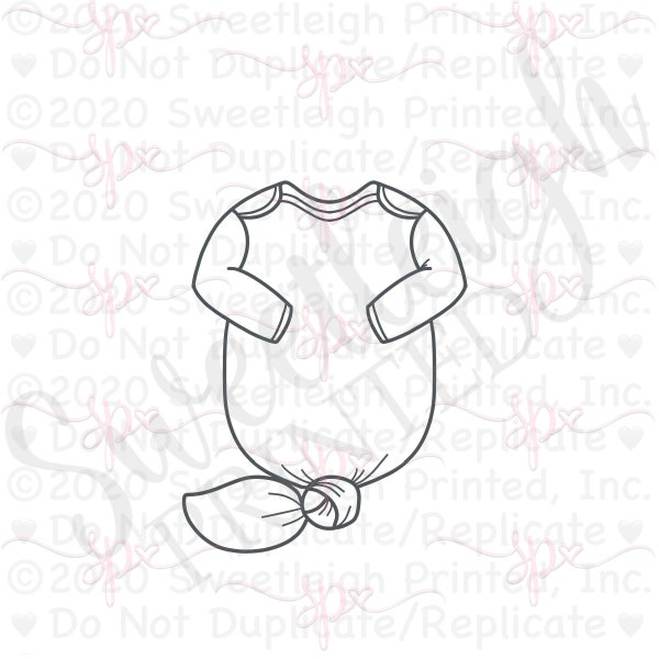 Knotted Long Sleeve Onesie Cookie Cutter