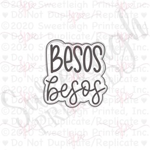 Besos Besos handgeletterde koekjesvormer
