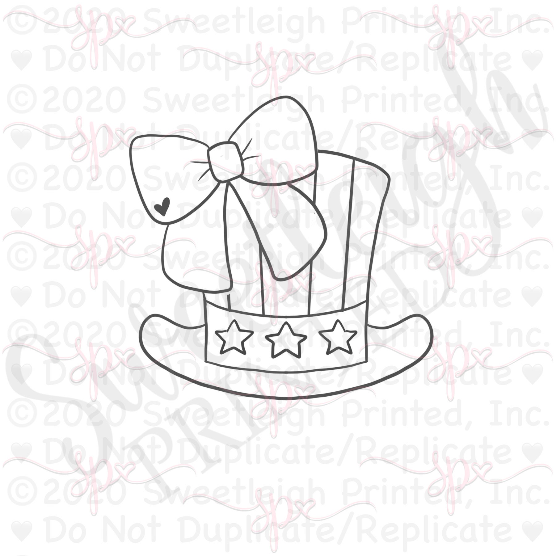 Girly Top Hat Cookie Cutter | Etsy 