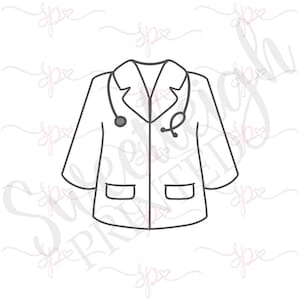 Doctor Coat Cookie Cutter