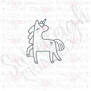 Mod Unicorn 1 Cookie Cutter
