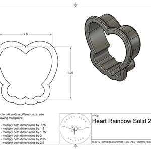 Heart Rainbow 2020 Cookie Cutter