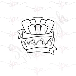 French Fries with Banner Cookie Cutter