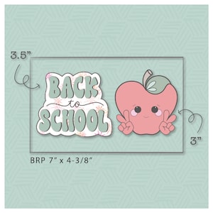 Groovy Back To School 2 Piece Cookie Cutter Set