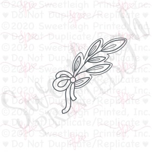 Yarn Bow Sprig Cookie Cutter