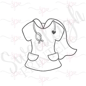 Super Hero Nurse Scrubs 2 Cookie Cutter
