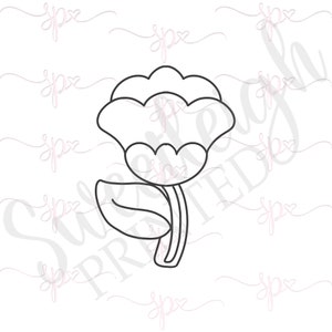 Modern Poppy Cookie Cutter