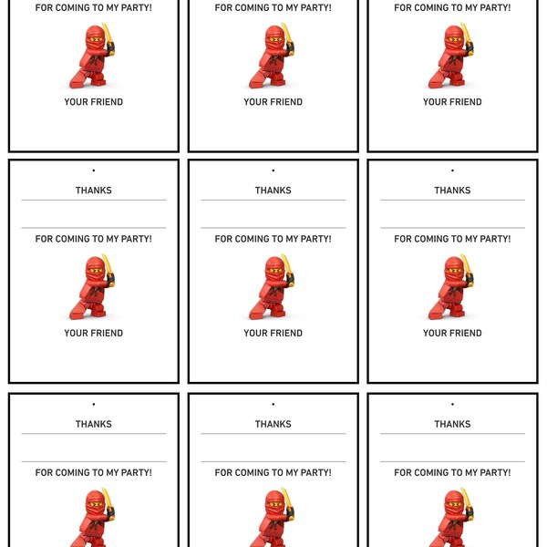 Ninjago Party Favors - Etsy