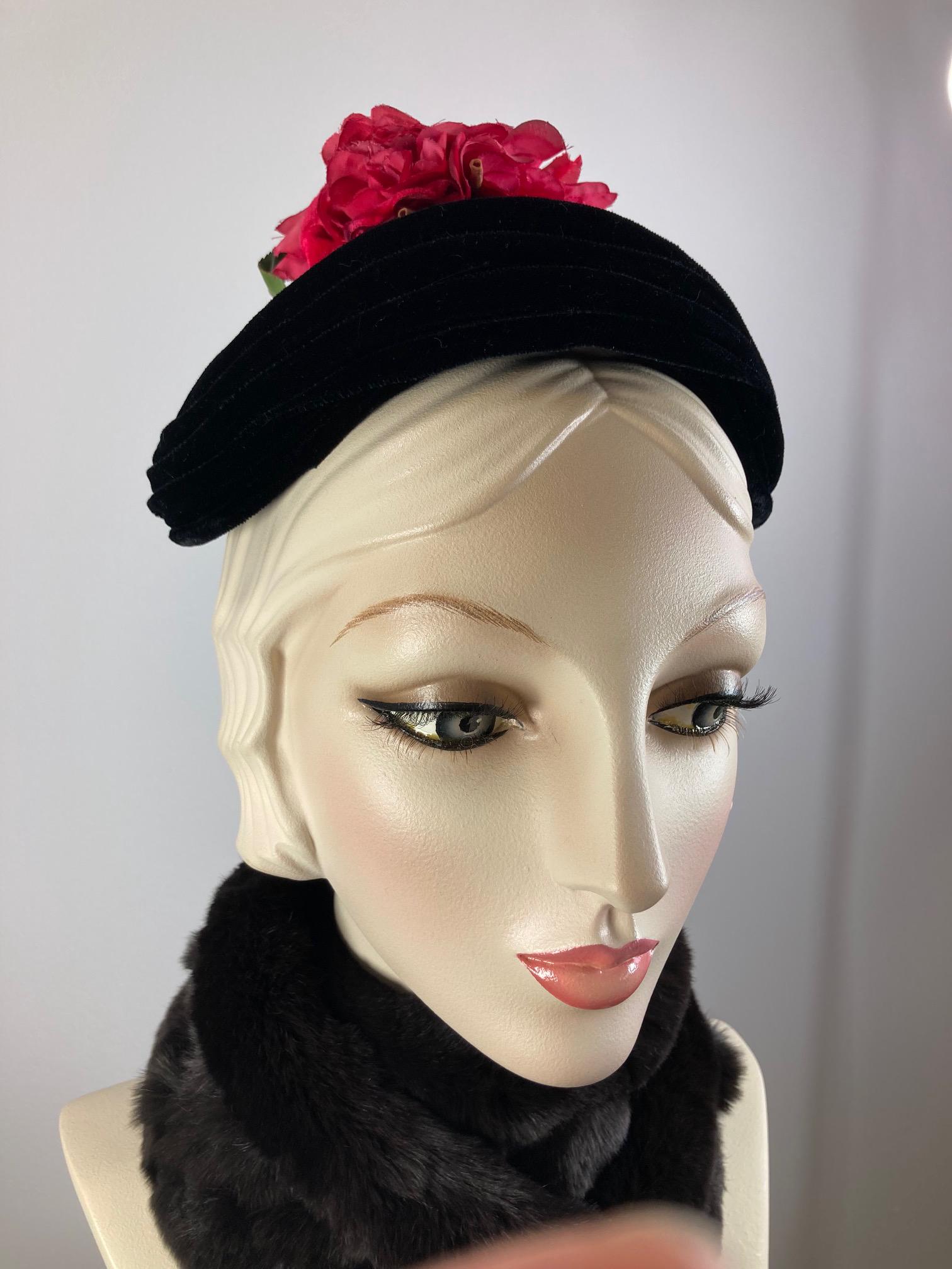 Silk Velvet Ladies Hat - Etsy display picture 2