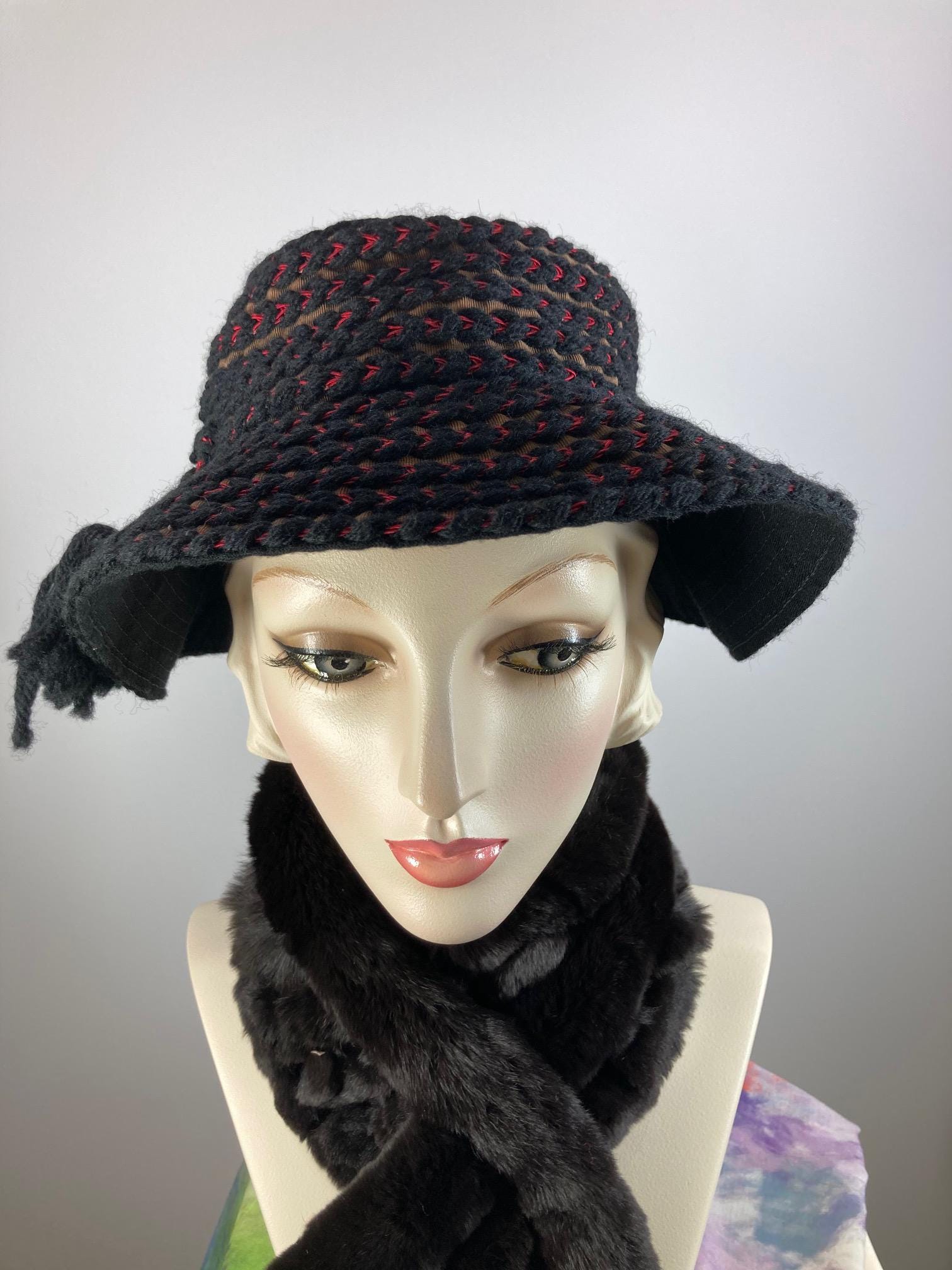 Vintage 1950s Sun Hat White Red Striped Ribbon Chin Strap Bonwit Teller Dapper Bonwit Teller Hat - Etsy main image 3