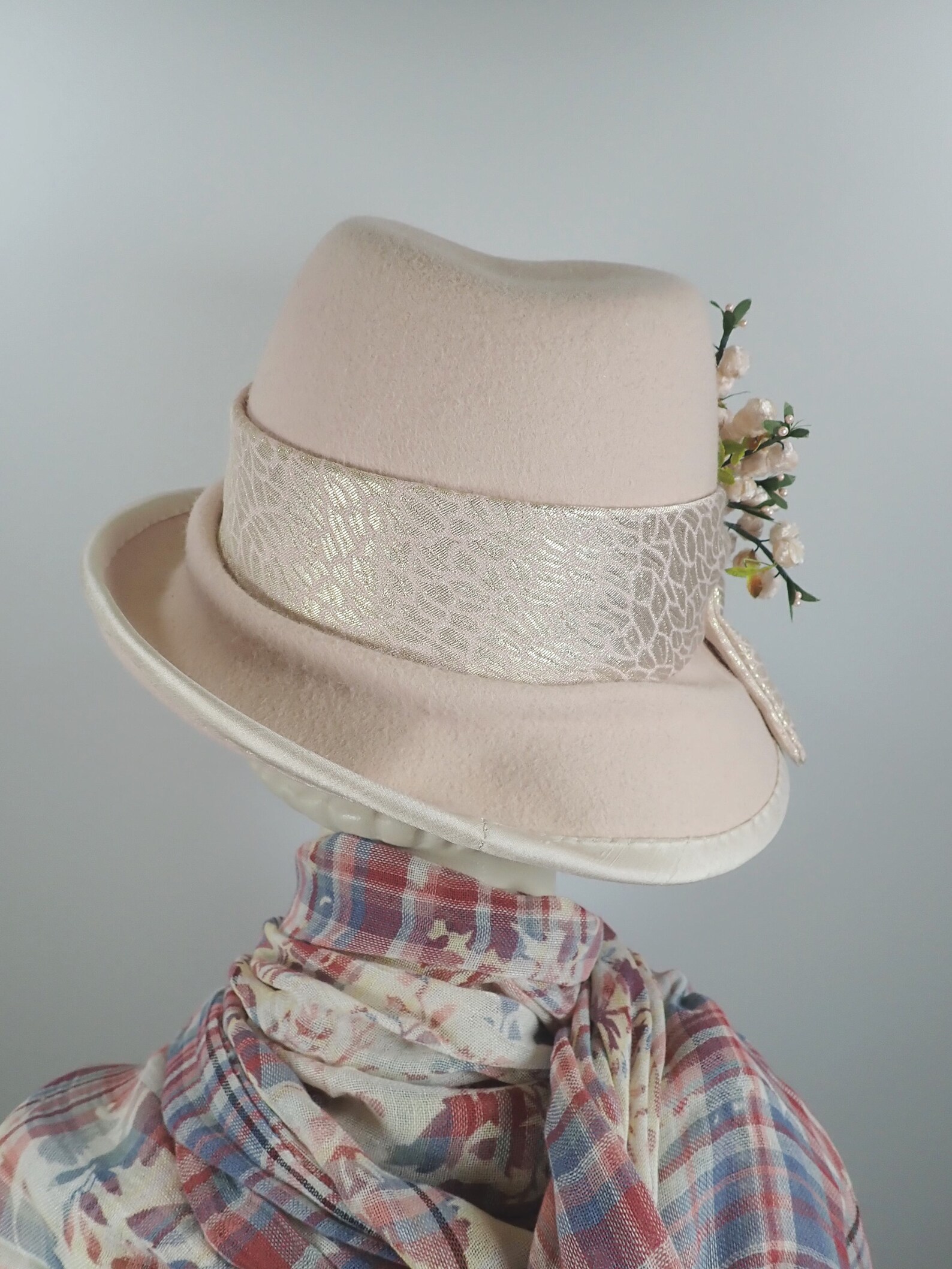 Womens Pink Fedora Hat. Ladies Wool Felt Hat. Womens Fashion Etsy