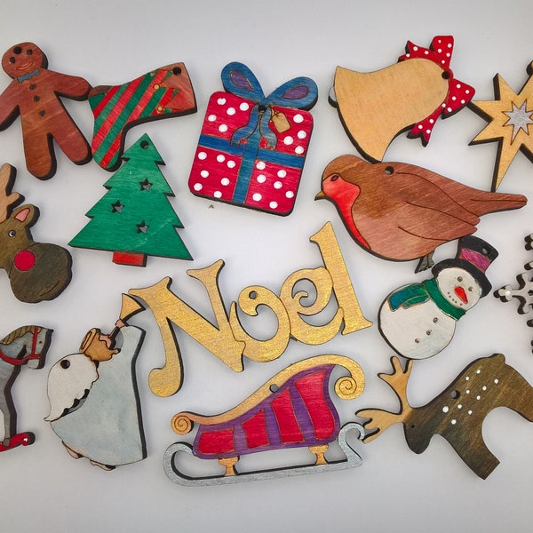 Wooden Christmas Decorations Etsy