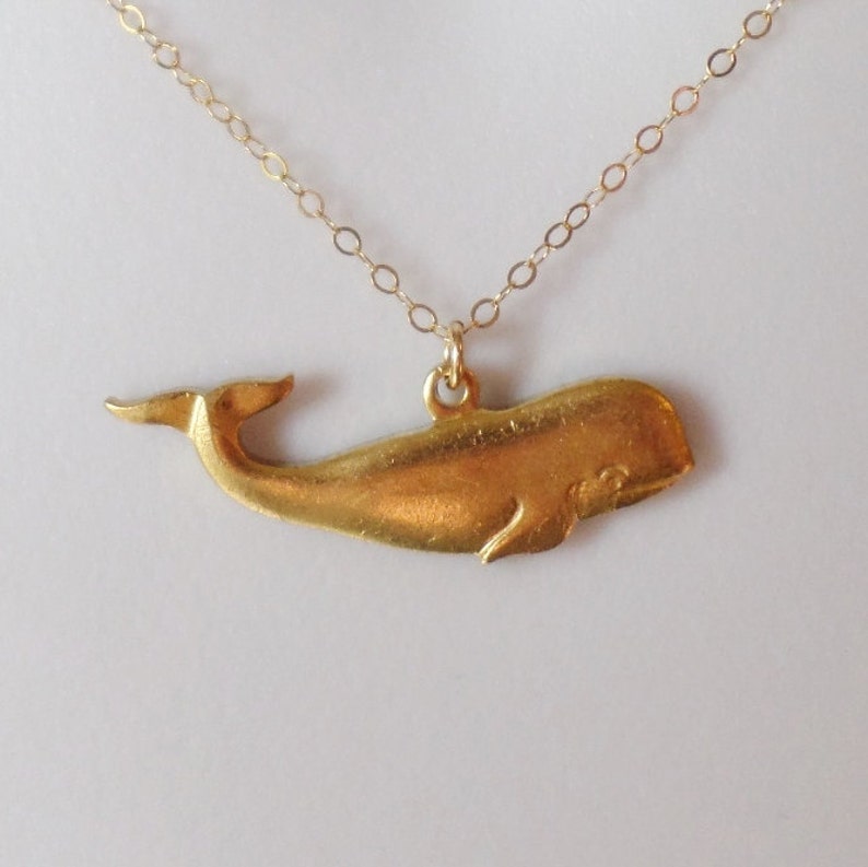 Whale Necklace Gold Whale Necklace Animal Jewelry Christmas Gift Gold Filled Necklace Nautical Necklace Nautical Jewelry