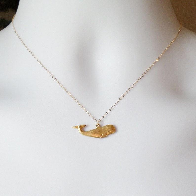 Whale Necklace Gold Whale Necklace Animal Jewelry Christmas Gift Gold Filled Necklace Nautical Necklace Nautical Jewelry