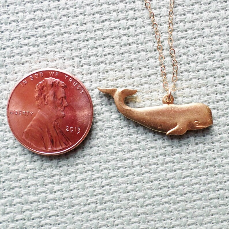 Whale Necklace Gold Whale Necklace Animal Jewelry Christmas Gift Gold Filled Necklace Nautical Necklace Nautical Jewelry