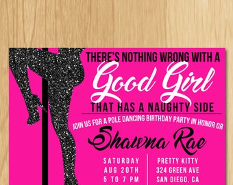 Pole Dancing Invitations 8