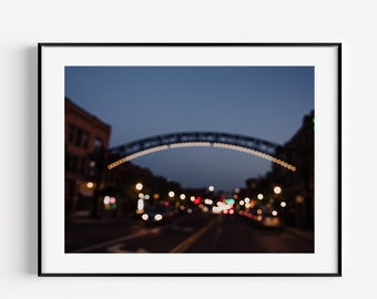 Short North, Downtown Columbus, City Lights, Blurred Lights, Dreamy Photography, Framed Wall Art, Large Print, Urban Art, Loft Art