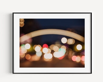 Abstract City Lights, Short North, Downtown Columbus, Unique Urban Art, City Life, Extra Large Abstract Wall Art, Dreamy Photography, Bokeh