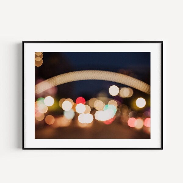 Abstract City Lights, Short North, Downtown Columbus, Unique Urban Art, City Life, Extra Large Abstract Wall Art, Dreamy Photography, Bokeh