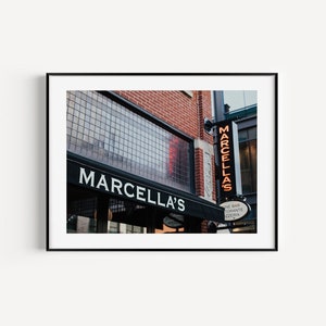 Short North Landmarks, Columbus Ohio Prints, Columbus Bar, Italian Kitchen Wall Art, Large Print, Nostalgic, Restaurant, Kitchen Wall Art