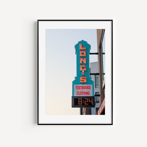 Longs book store, Ohio State University Campus Art, Alumni Gift, Short North, Columbus Ohio, Urban art, Ohio Artist, Local Art, Nostalgic