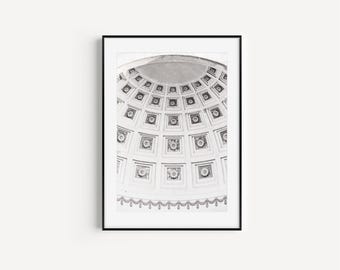 Black and White Ohio State stadium Rotunda, Buckeyes Fan, Ohio State Alumni Gift, Campus, College Football, Wall Art, Man Cave, OSU Campus